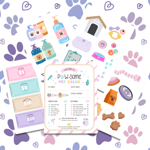 PAWSOME PET SALON- PRETEND PLAY PRINTABLE KIT