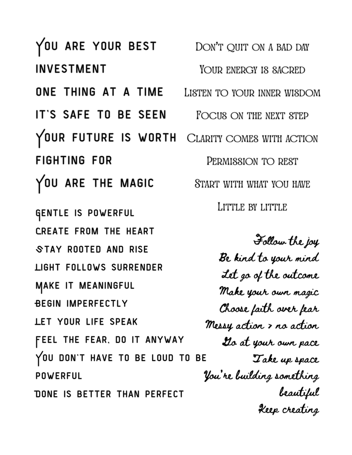 ✨ Good Vibes & Paper Pockets printable crafts for adults